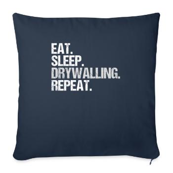 Drywall fitter Drywaller - Sofa pillowcase 17,3'' x 17,3'' (45 x 45 cm) - navy - Front