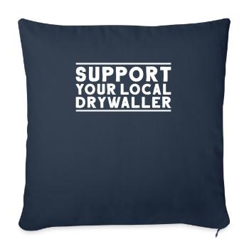 Drywall fitter Drywaller - Sofa pillowcase 17,3'' x 17,3'' (45 x 45 cm) - navy - Front