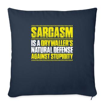 Drywall fitter Drywaller - Sofa pillowcase 17,3'' x 17,3'' (45 x 45 cm) - navy - Front