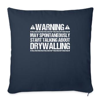 Drywall fitter Drywaller - Sofa pillowcase 17,3'' x 17,3'' (45 x 45 cm) - navy - Front