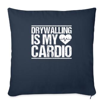 Drywall fitter Drywaller - Sofa pillowcase 17,3'' x 17,3'' (45 x 45 cm) - navy - Front
