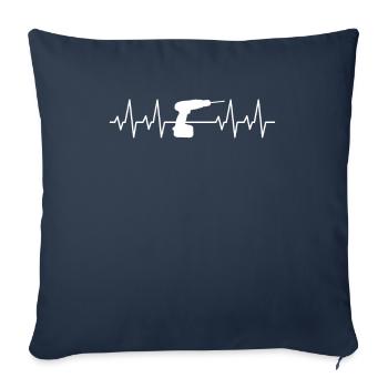 Drywall fitter Drywaller - Sofa pillowcase 17,3'' x 17,3'' (45 x 45 cm) - navy - Front