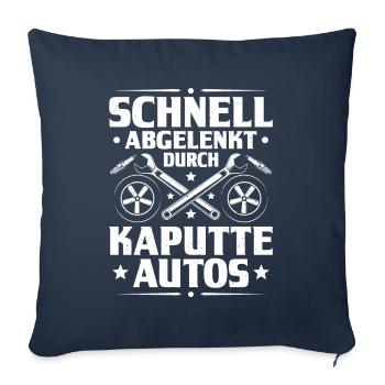 KFZ-Mechatroniker Car Mechanic Auto Mechanic - Sofakissenbezug 45 x 45 cm - Navy - Vorne