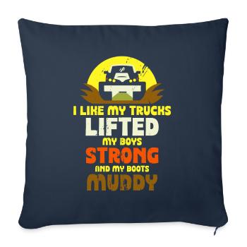 I like my trucks lifted - Lifted Truck - Sofakissenbezug 45 x 45 cm - Navy - Vorne