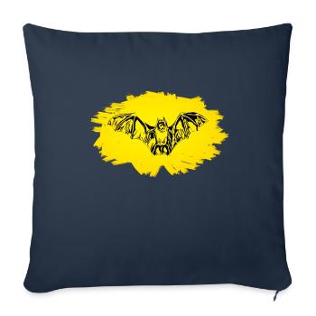 Chauve-souris - Housse de coussin décorative 45 x 45 cm - bleu marine - Devant