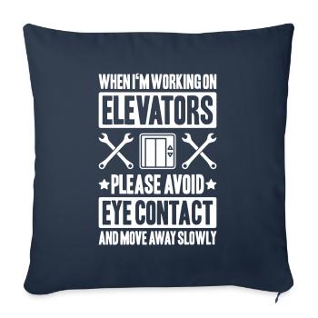 Elevator Fitter Elevator Mechanic Elevator Mechanic - Sofa pillowcase 17,3'' x 17,3'' (45 x 45 cm) - navy - Front