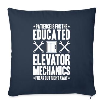 Elevator Fitter Elevator Mechanic Elevator Mechanic - Sofa pillowcase 17,3'' x 17,3'' (45 x 45 cm) - navy - Front