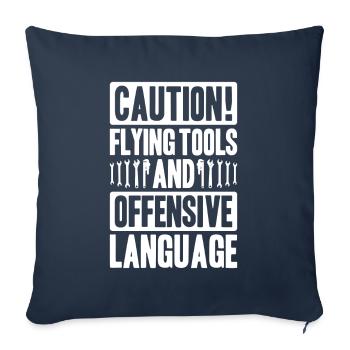 Plant mechanic plumber plumber sanitary heating - Sofa pillowcase 17,3'' x 17,3'' (45 x 45 cm) - navy - Front