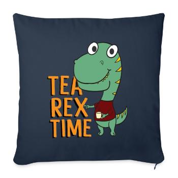 Tenue Tea Rex Time - Housse de coussin décorative 45 x 45 cm - bleu marine - Devant