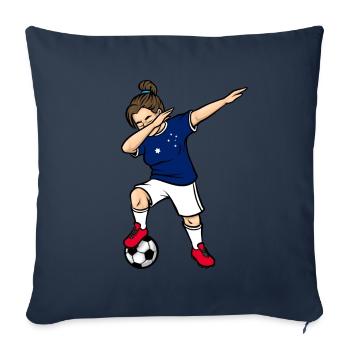 Dabbing Soccer Player Girls Australia Soccer - Sofa pillowcase 17,3'' x 17,3'' (45 x 45 cm) - navy - Front