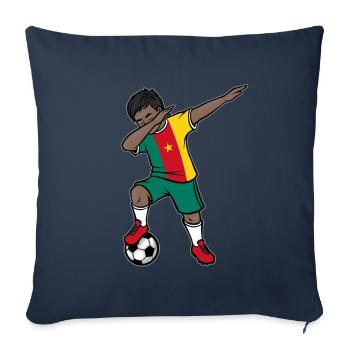 Dabbing Football Player Boys Cameroon Football - Sofa pillowcase 17,3'' x 17,3'' (45 x 45 cm) - navy - Front
