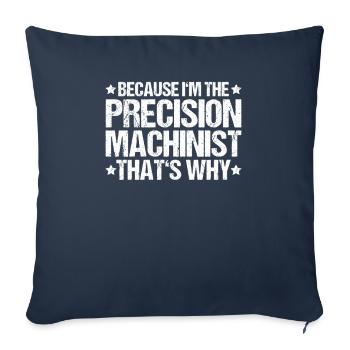 Precision mechanic Precision Machinist - Sofa pillowcase 17,3'' x 17,3'' (45 x 45 cm) - navy - Front