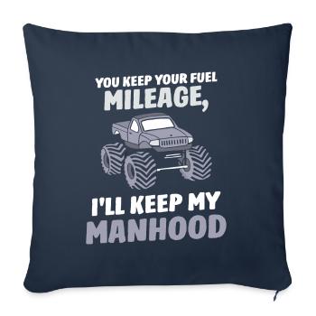 You keep your fuel mileage Lifted Truck - Sofakissenbezug 45 x 45 cm - Navy - Vorne