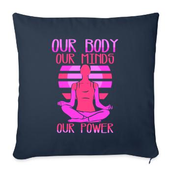 Our body our minds our power - Sofakissenbezug 45 x 45 cm - Navy - Vorne