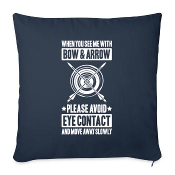 Bogenschütze Bogenschießen Bogen Archer Tir à l’arc - Housse de coussin décorative 45 x 45 cm - bleu marine - Devant