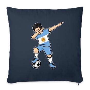 Dabbing Football Player Boys Argentina Football - Sofa pillowcase 17,3'' x 17,3'' (45 x 45 cm) - navy - Front