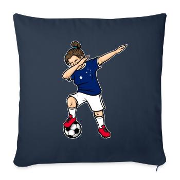 Dabbing Soccer Player Girls Australia Soccer - Sofa pillowcase 17,3'' x 17,3'' (45 x 45 cm) - navy - Front