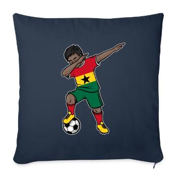Dabbing Football Player Young Ghana Football - Sofa pillowcase 17,3'' x 17,3'' (45 x 45 cm) - navy - Front