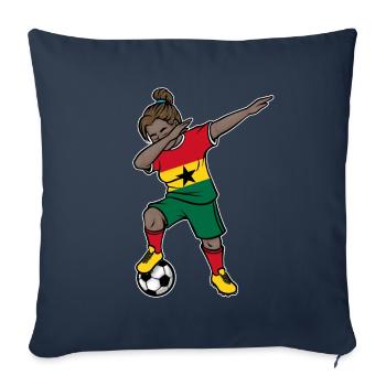 Dabbing Soccer Player Girls Ghana Soccer - Sofa pillowcase 17,3'' x 17,3'' (45 x 45 cm) - navy - Front