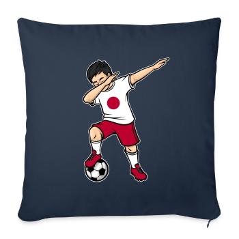 Dabbing Football Player Boy Japan Football - Sofa pillowcase 17,3'' x 17,3'' (45 x 45 cm) - navy - Front