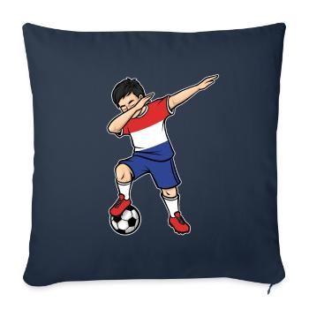 Dabbing Football Player Young Netherlands Football - Sofa pillowcase 17,3'' x 17,3'' (45 x 45 cm) - navy - Front