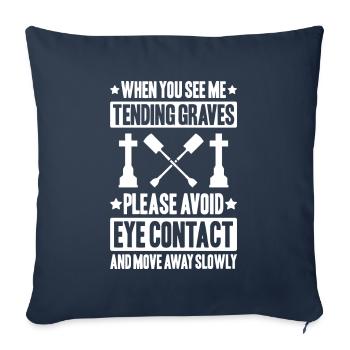 Friedhofsgärtner Jardinier du cimetière Friedhof - Housse de coussin décorative 45 x 45 cm - bleu marine - Devant