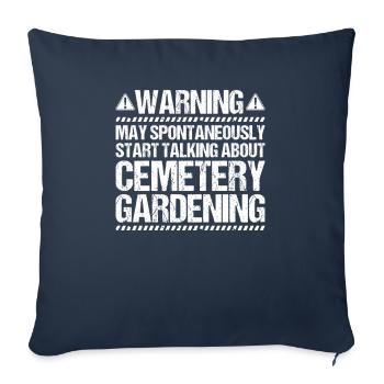 Friedhofsgärtner Jardinier du cimetière Friedhof - Housse de coussin décorative 45 x 45 cm - bleu marine - Devant