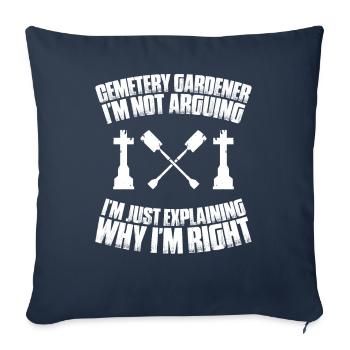 Friedhofsgärtner Jardinier du cimetière Friedhof - Housse de coussin décorative 45 x 45 cm - bleu marine - Devant