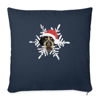 German Wirehair Merry Christmas - Sofa pillowcase 17,3'' x 17,3'' (45 x 45 cm) - navy - Front