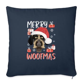 German Wirehair Merry Christmas - Sofa pillowcase 17,3'' x 17,3'' (45 x 45 cm) - navy - Front