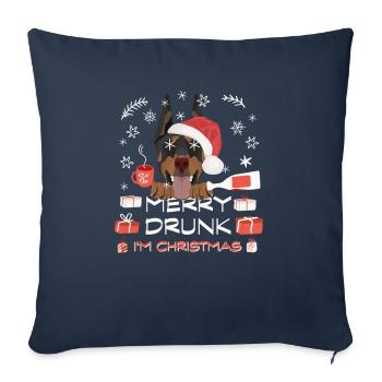 Doberman Christmas Market - Sofa pillowcase 17,3'' x 17,3'' (45 x 45 cm) - navy - Front