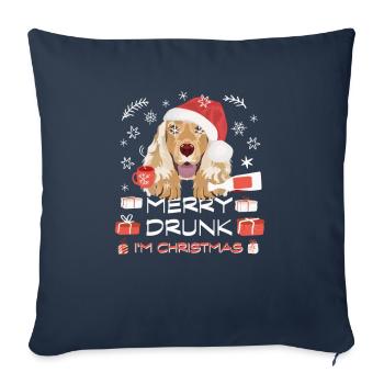 Deutsch Cocker Spaniel Christmas Market - Sofa pillowcase 17,3'' x 17,3'' (45 x 45 cm) - navy - Front