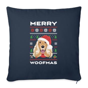 Deutsch Cocker Spaniel Merry Christmas - Sofa pillowcase 17,3'' x 17,3'' (45 x 45 cm) - navy - Front