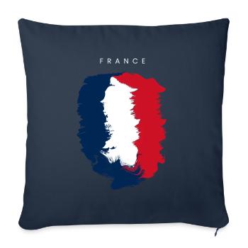 Tenue France - Housse de coussin décorative 45 x 45 cm - bleu marine - Devant