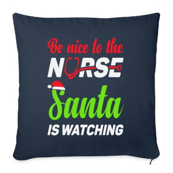 Be nice to the Nurse - Sofa pillowcase 17,3'' x 17,3'' (45 x 45 cm) - navy - Front