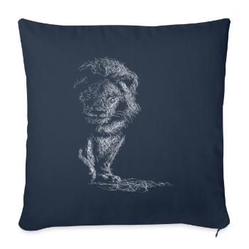 Tenue de Lion - Housse de coussin décorative 45 x 45 cm - bleu marine - Devant