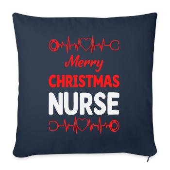 Nurse Christmas - Sofa pillowcase 17,3'' x 17,3'' (45 x 45 cm) - navy - Front