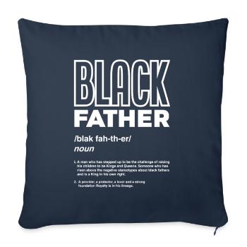Papa Père Cadeau de la fête des pères - Housse de coussin décorative 45 x 45 cm - bleu marine - Devant