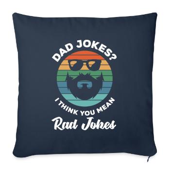 Papa Père Cadeau de la fête des pères - Housse de coussin décorative 45 x 45 cm - bleu marine - Devant
