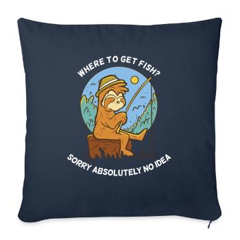 Funny Fishing Saying - Sofa pillowcase 17,3'' x 17,3'' (45 x 45 cm) - navy - Front