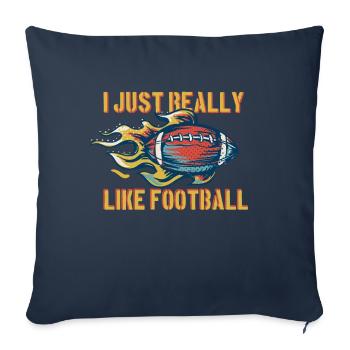 I Just Really Like American Football - Sofa pillowcase 17,3'' x 17,3'' (45 x 45 cm) - navy - Front