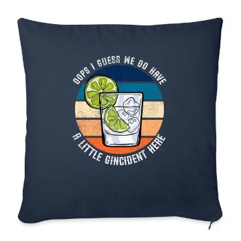 Wir haben hier einen Gincident Funny Gin Say - Sofakissenbezug 45 x 45 cm - Navy - Vorne