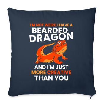 I'm not weird I have a Bearded Dragon - Sofakissenbezug 45 x 45 cm - Navy - Vorne
