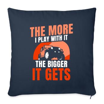the more i play with it the bigger it gets - Sofakissenbezug 45 x 45 cm - Navy - Vorne