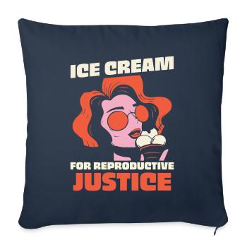 Ice cream for reproductive justice - Sofakissenbezug 45 x 45 cm - Navy - Vorne