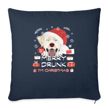 Labrador Christmas Market - Sofa pillowcase 17,3'' x 17,3'' (45 x 45 cm) - navy - Front