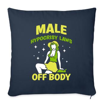 Male hypocrisy laws off body - Sofakissenbezug 45 x 45 cm - Navy - Vorne