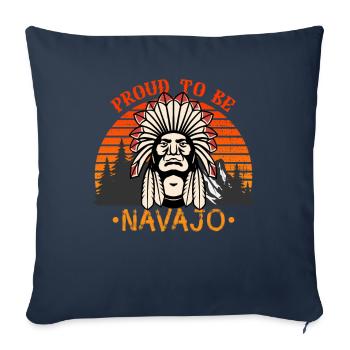 Proud To Be Navajo Native American - Sofa pillowcase 17,3'' x 17,3'' (45 x 45 cm) - navy - Front