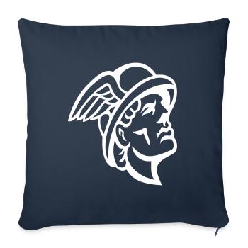 Tenue Hermès - Housse de coussin décorative 45 x 45 cm - bleu marine - Devant