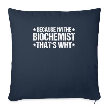Biochemiker Biochimie Biochimie Biochimiste - Housse de coussin décorative 45 x 45 cm - bleu marine - Devant